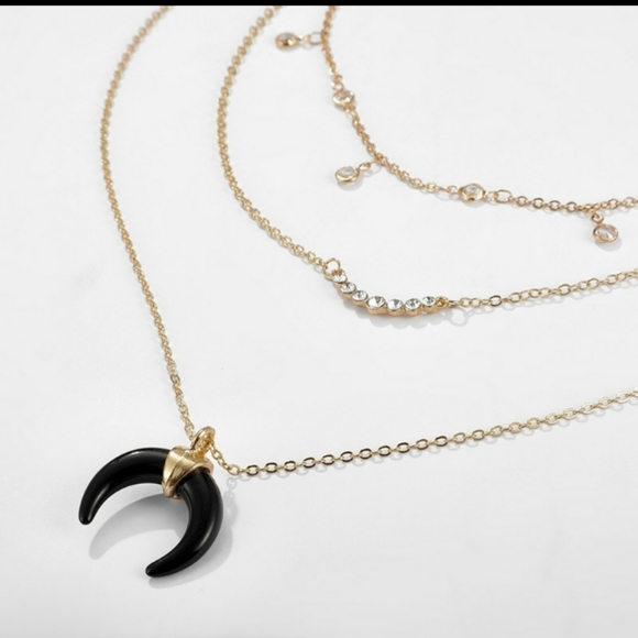 **LAST ONE** NEW Horn Multi Layer Necklace - Picture 4 of 5